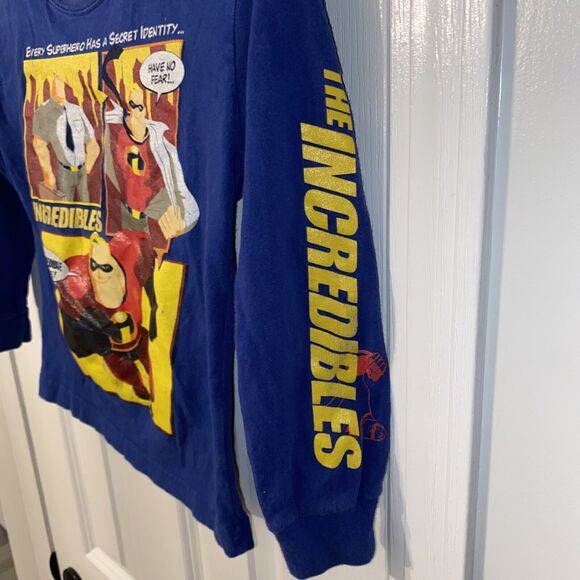 Disney Kids T-Shirt Large (7) The Incredibles Long Sleeves Graphic Top - Picture 3 of 4